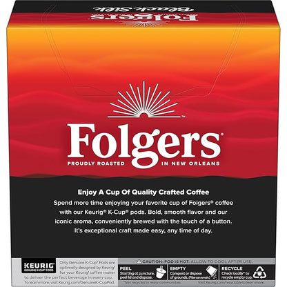 Folgers Black Silk Dark Roast Coffee, 128 Keurig K-Cup Pods