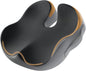 ProtoArc Seat Cushion, Office Chair Cushion for Sciatica, Coccyx Cushion, Ergonomic Memory Foam Seat Cushion for Car, Home, Pressure Relief Pad for Hip, Tailbone, All Day Comfort - Black&Gray