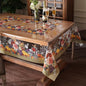 Clear Table Cover Protector Vinyl PVC Rectangle Table Cloth Oil Spill Proof Plastic Tablecloths for Dining Tables Parties Holidays (Floral Fruit, 60 x 120 Inches)