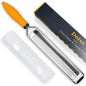 Deiss PRO Citrus Lemon Zester & Cheese Grater — Parmesan Cheese, Lemon, Ginger, Garlic, Nutmeg, Chocolate, Vegetables, Fruits - Razor-Sharp Stainless Steel Blade + Protect Cover - Dishwasher Safe