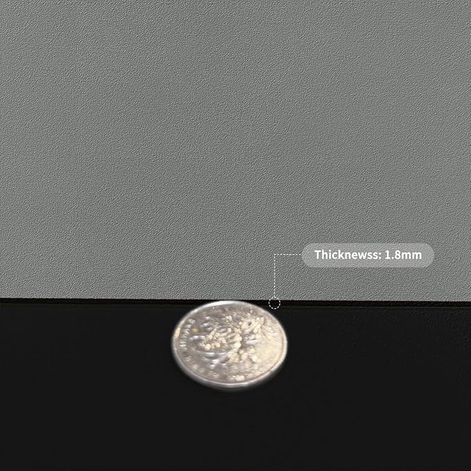 Leather Dresser Cover,1.8mm Thick,14x96 Inch,Dresser Protector Top,Dresser Top Protector,Dresser Cover Top,Dresser Top Cover,Dresser Cover Top for Bedroom.(Black+Gray,14x96)