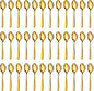 Pleafind 36 Pieces Gold Teaspoons Set - 6.2 inch, Spoon Silverware, Stainless Steel Tea Spoons, Mirror Polished Small Teaspoon, Dessert Spoons for Home, Kitchen, Restaurant, Dishwasher Safe