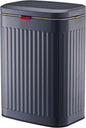 2.11Gallon 8L Carbon Steel Trash Can Door Compost Bin Wall Mounted 2 Ways Sliding Lid Compost Bin Countertop Kitchen Hanging Cabinet Door Trash Bin Metal Garbage Bin Cubo de Basura Grey