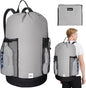 BALEINE 150L Laundry Bag Backpack, 900D Oxford Fabric Large Travel Laundry Bags with Shoulder Straps and 2 Mesh Pockets for College Dorm, Apartment, Laundromat (Grey, 150L)