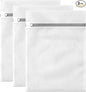 3 Pack Mesh Laundry Bags Medium by MDSXO- Fine Durable Lingerie Delicates Bag for Washing Machine for Socks, Bra, Mask,Underwear 12 * 16 inch [3 Pack]