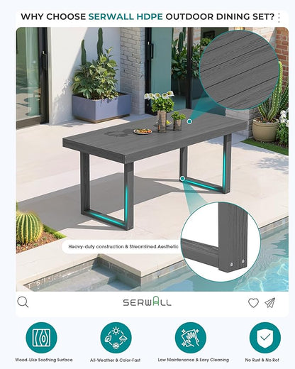 SERWALL HDPE Outdoor Dining Set