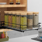 Pull Out Spice Rack Organizer for Cabinet, Heavy Duty Slide Out Spice Rack Organizer for Kitchen Cabinets and Pantry, Fits Spices, Sauces, Canned Food (6.5''Wx10.5''Dx2.5''H)