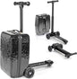 Teen Totes Detachable 4-in-1 Scooter Luggage for Kids – Ride-On Suitcase with Removable Luggage Body, Adjustable Handlebar, Durable Deck & Brake, Carry-On Size – Travel & Play