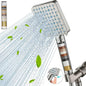 Cobbe Filtered Shower Head with Handheld, High Pressure 6 Spray Mode Showerhead with Filters, Water Softener Filters Beads for Hard Water - Remove Chlorine - Reduces Dry Itchy Skin, Brushed Nickel