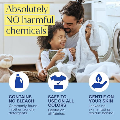 Fab Tab Laundry Detergent Tablets, Plant-Based Formula, Removes Tough Stains, Plastic-Free Alternative to Pods, All Washing Machines (30 Count, Unscented)