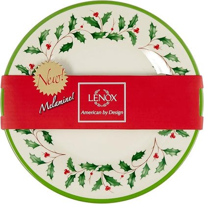 Lenox 863668 Holiday 4-Piece Melamine Accent Plate Set, 12 cubic inches, Christmas Dinnerware, Hosting