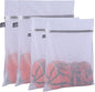 Kimmama Laundry Mesh Wash Bags, Lingerie Bags for Washing Delicates, Mesh Laundry Bags for Washing Machine, White Net, Grey Zipper, 2XL & 2L