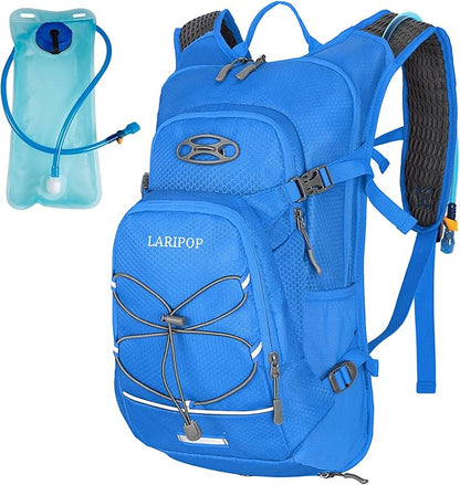 LARIPOP Hydration Backpack, 18L Hiking Backpack with 2L Water Bladder, Lightweight Water Pack for Cycling, Hiking, Biking