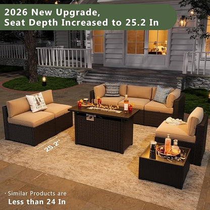 Aoxun 8 Piece Patio Furniture Set