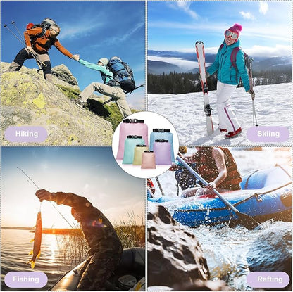 Shappy Waterproof Dry Bag Set 6 Sizes Lightweight Sacks and Long Adjustable Shoulder Strap Outdoor Water Proof Keep Gear Dry Bag Stuff Sacks for Backpacking, Boating, Hiking, Camping