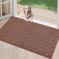 REFETONE Indoor Doormat, Front Back Door Mat 24"x36" Rubber Backing Non Slip Mats, Absorbent Resist Dirt Entrance Rugs for Entryway, Washable Low-Profile Inside Floor Mat for Muddy Shoes, Chocolate