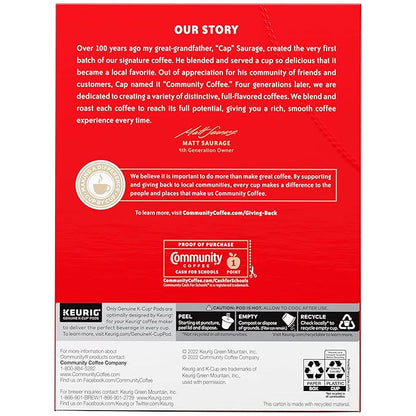 Community Coffee Signature Blend 96 Count Coffee Pods, Dark Roast, Compatible with Keurig 2.0 K-cup Brewers, 24 Count (Pack of 4)