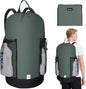 BALEINE 120L Laundry Bag Backpack, 900D Oxford Fabric Large Travel Laundry Bags with Shoulder Straps and 2 Mesh Pockets for College Dorm, Apartment, Laundromat (Dark Grey, 120L)