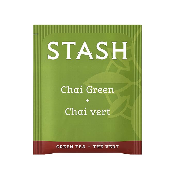 Stash Tea Chai Green Tea - Caffeinated, Non-GMO Project Verified Premium Tea with No Artificial Ingredients, 20 Count (Pack of 6) - 120 Bags Total