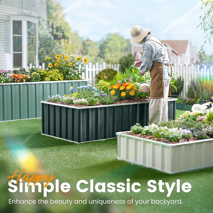 KING BIRD Galvanized Raised Garden Bed