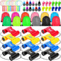 12 Set Binocular Compass Magnifying Glass Set Christmas Birthday Gift Small Telescope Binocular with Whistle Bag for Outdoor Exploring Stocking Stuffer(Assorted Color,Novelty)