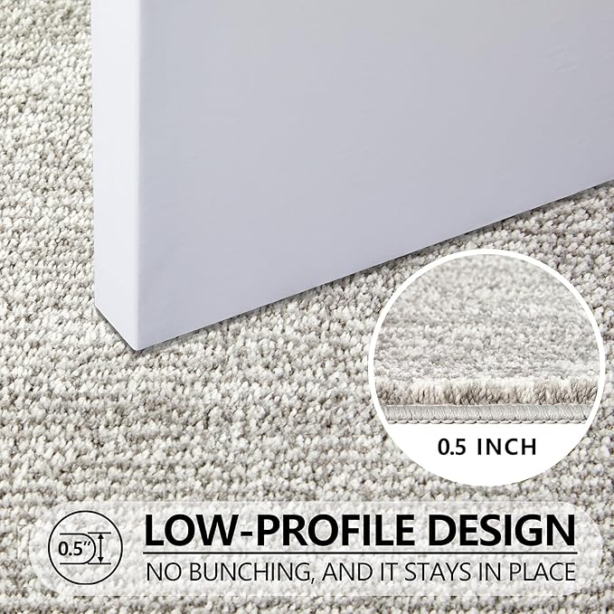 REFETONE Indoor Doormat, Front Door Mat 32"x40" Absorbent Rubber Backing Non Slip Back Door Mats, Washable Low-Profile Inside Floor Mat Door Rugs for Entryway, Resist Dirt Mud Mat for Dogs, Grey