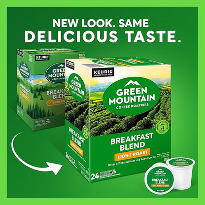 Green Mountain Coffee Roasters Breakfast Blend Single-Serve Keurig K-Cup Pods, Light Roast Coffee, 96 Count