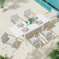 Outdoor Aluminum Patio Dining Table Set