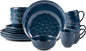 16-Piece Dinnerware Set Service for 4, Plates and Bowls Set, Microwave and Dishwasher Safe,Scratch Resistant, Grey
