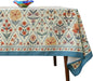 ISAENNE Designer Linen Elegant Small Rectangular Tablecloth,Colorful Floral Bohemian Table Cloth,Wrinkle Resistant Decor Tablecloths for Dining Thanksgiving Kitchen,55"*71"-Floralsea A