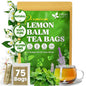 FreshDrinkUS, Lemon Balm Tea Bags | 75 Count |100% Pure Melissa officinalis – Naturally Calming Herbal Tea | Caffeine-Free, Premium Quality, Refreshing Flavor, Sustainably Sourced