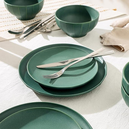 Stone Lain Rio 12-Piece Dinnerware Set Stoneware, Green