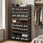 Large Capacity Shoe Storage Organizer: 11-Tier Tall Shoe Rack Holds 55-60 Pairs of Shoe, Bamboo Standing Shoe Shelf with Adjustable for Closet Entryway Black