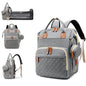 Diaper Bag, Backpack with Changing Station, Waterproof Baby Bag for Boys & Girls, USB Charging Port for Parents, Travel Backpack Baby Essentials & Lovely Baby Shower Gifts, Grey