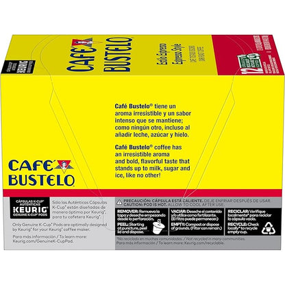 Café Bustelo Espresso Style Dark Roast Coffee, 72 Count Keurig K-Cup Pods