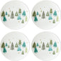 Lenox 880066 Balsam Lane 4-Piece Accent Plate Set, Christmas Drinkware, Holiday Hosting