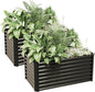 4x2x2ft Raised Garden Bed Kit, Galvanized Planter Garden Boxes Outdoor