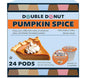 Double Donut Coffee Pumpkin Spice Coffee Pods, Single Serve Coffee for Keurig K Cups Machines, Medium Roast Pumpkin,24 Count