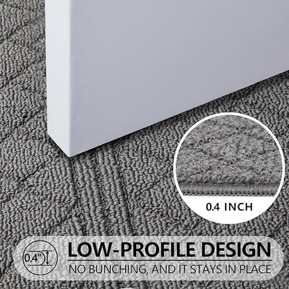 REFETONE Indoor Doormat, Front Back Door Mat 36"x59" Absorbent Rubber Backing Non Slip Door Mats, Low-Profile Resist Dirt Entrance Rugs, Machine Washable Door Rug Inside Floor Mat for Entryway, Grey