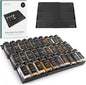 Spice Drawer Organizer - Expandable Spice Rack for Drawer, Black Seasoning Organizer for Drawer Spice Organizer, Spice Organization Seasoning rack insert for Cabinet (Jars Not Included)