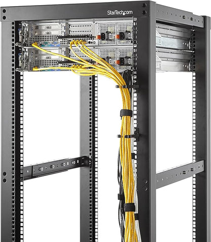 StarTech.com 5-Pack 1U Vertical Cable Management D-Ring Hooks, Cable Manager for 19" Server Racks/Cabinets, Wire Organizers