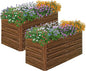 SnugNiture 2 Pcs 4x2x2FT Raised Garden Bed Galvanized Planter Garden Boxes