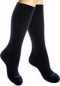 Cotton Compression Socks for Women & Men. 15-20 mmHg Support Knee-High Navy Blue S/M
