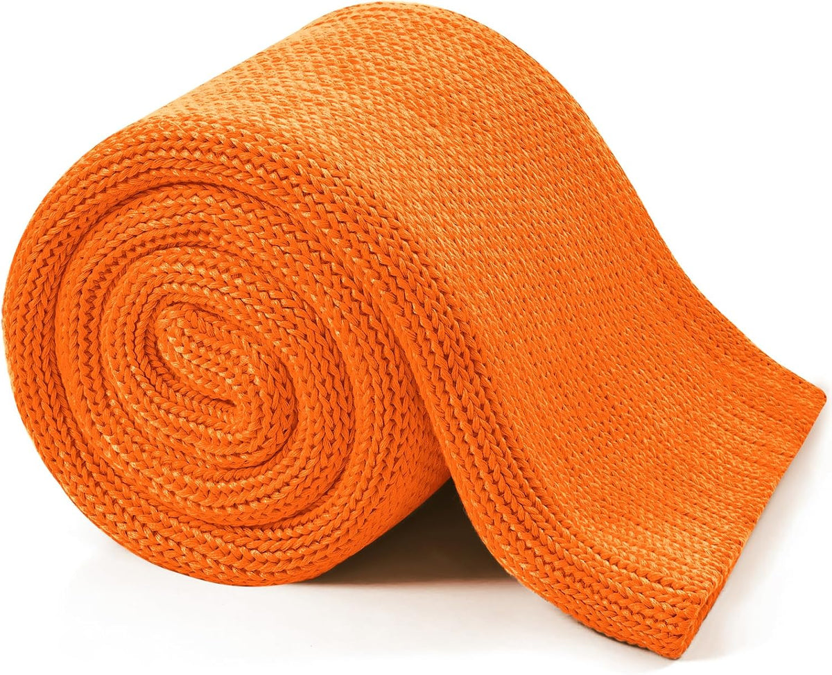 L'AGRATY Knitted Weighted Blanket - 48"x72" 15lbs Cooling Chunky Knit Heavy Blanket for Adults Braided Crochet Throw Thick Cable Yarn Knit Decorative No Beads Evenly Weighted Machine Washable