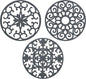 GASARÉ, Extra Large, Thick, 10" Silicone Trivets for Hot Dishes, Pots, and Pans, Hot Pads for Countertops, Flexible, Dishwasher Safe, 10 x ¼ Inches, Set of 3, Gray
