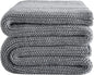 L'AGRATY Knitted Weighted Blanket - 48"x72" 12lbs Cooling Chunky Knit Heavy Blanket for Adults Braided Crochet Throw Thick Cable Yarn Knit Decorative No Beads Evenly Weighted Machine Washable