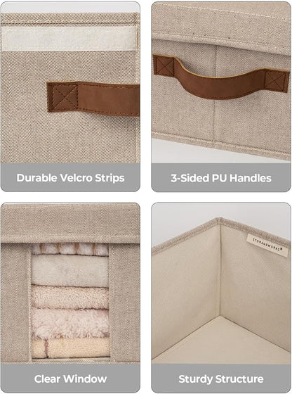 StorageWorks 2-Pack Jumbo Under Bed Storage Bins with Lids, Underbed Storage Containers with Handles and Label Holder, Closet Organizer for Clothes, Blankets, Sweater