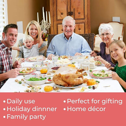 Tudor Royal 16-Piece Round Porcelain Dinnerware Set, Service for 4, Rosemary, Summer Flowers, Plates Bowls Dishes, Glossy, Premium Quality Dish Set, Unique Pattern