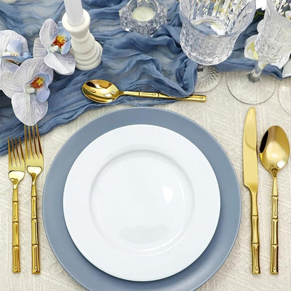 Gold Silverware Set 20-Piece Bamboo Pattern Service