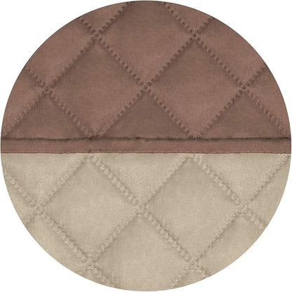 PureFit Reversible Quilted Sofa Cover, Water Resistant Slipcover Furniture Protector, Washable Couch Cover with Non Slip and Elastic Straps for Kids, Dogs, Pets (XX Large, Brown/Beige)